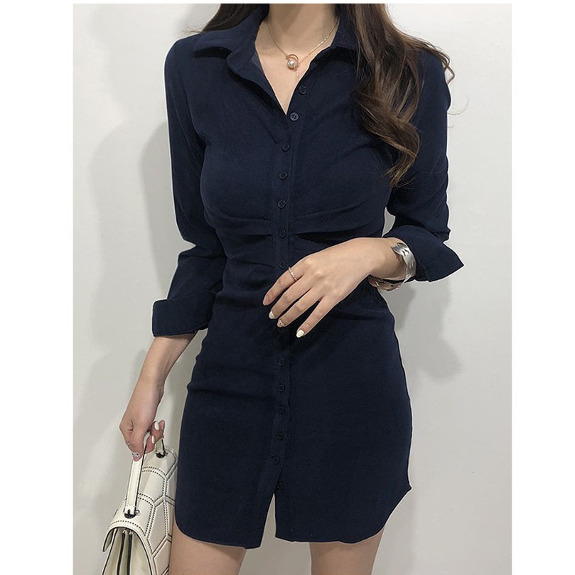 Đầm nữ dáng ôm tay dài mini Emilyshop