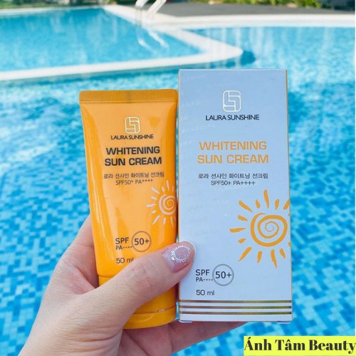 Kem Chống Nắng Tốt Cho Da Mặt Whitening Sun Cream (2 in 1) Vừa Chống Nắng Vừa Makeup Cho Da - Ánh Tâm Beauty