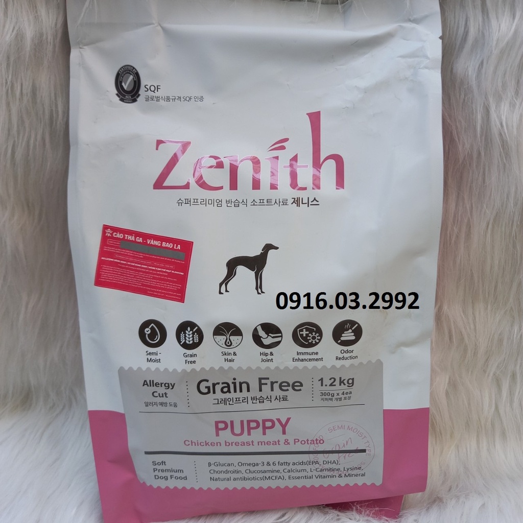 Thức ăn cho chó con Zenith 1,2kg, Thức ăn hạt mềm cho chó con Zenith