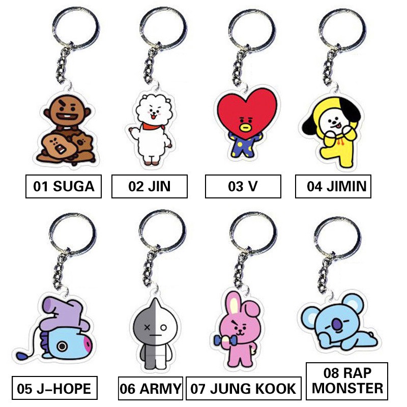 Móc khóa đáng yêu cho fan BTS Army