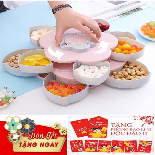 Khay Mứt Tết 2 Tầng Thiết Kế Khay Để Điện Thoại Tiện Lợi