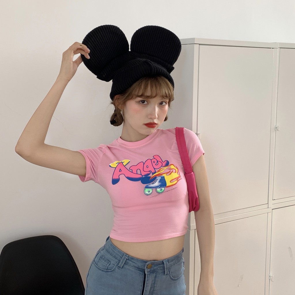 Áo Thun Nữ Ngắn Tay Cổ Tròn Thời Trang | BigBuy360 - bigbuy360.vn