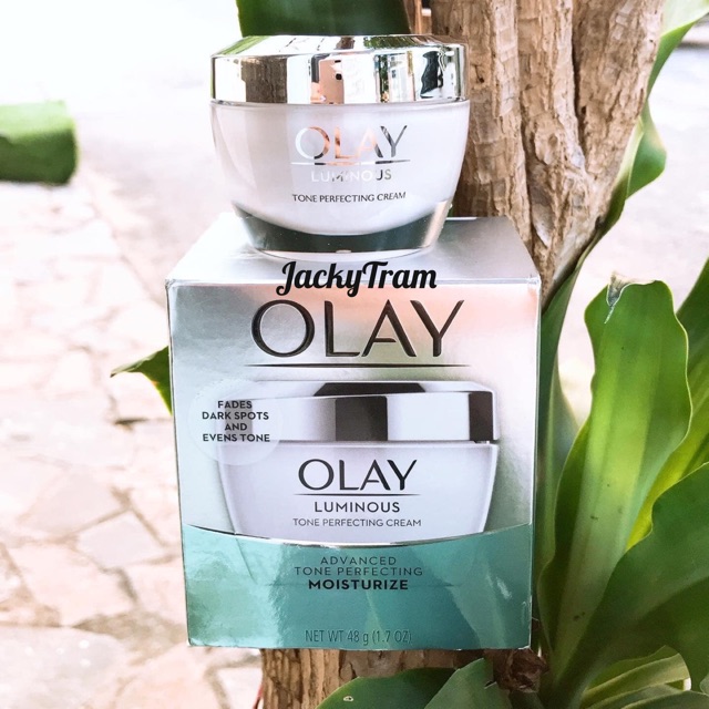 Hàng Mỹ] Kem Dưỡng Trắng Da Mặt Olay Luminous Adv Tone Perfecting Cream (48g)