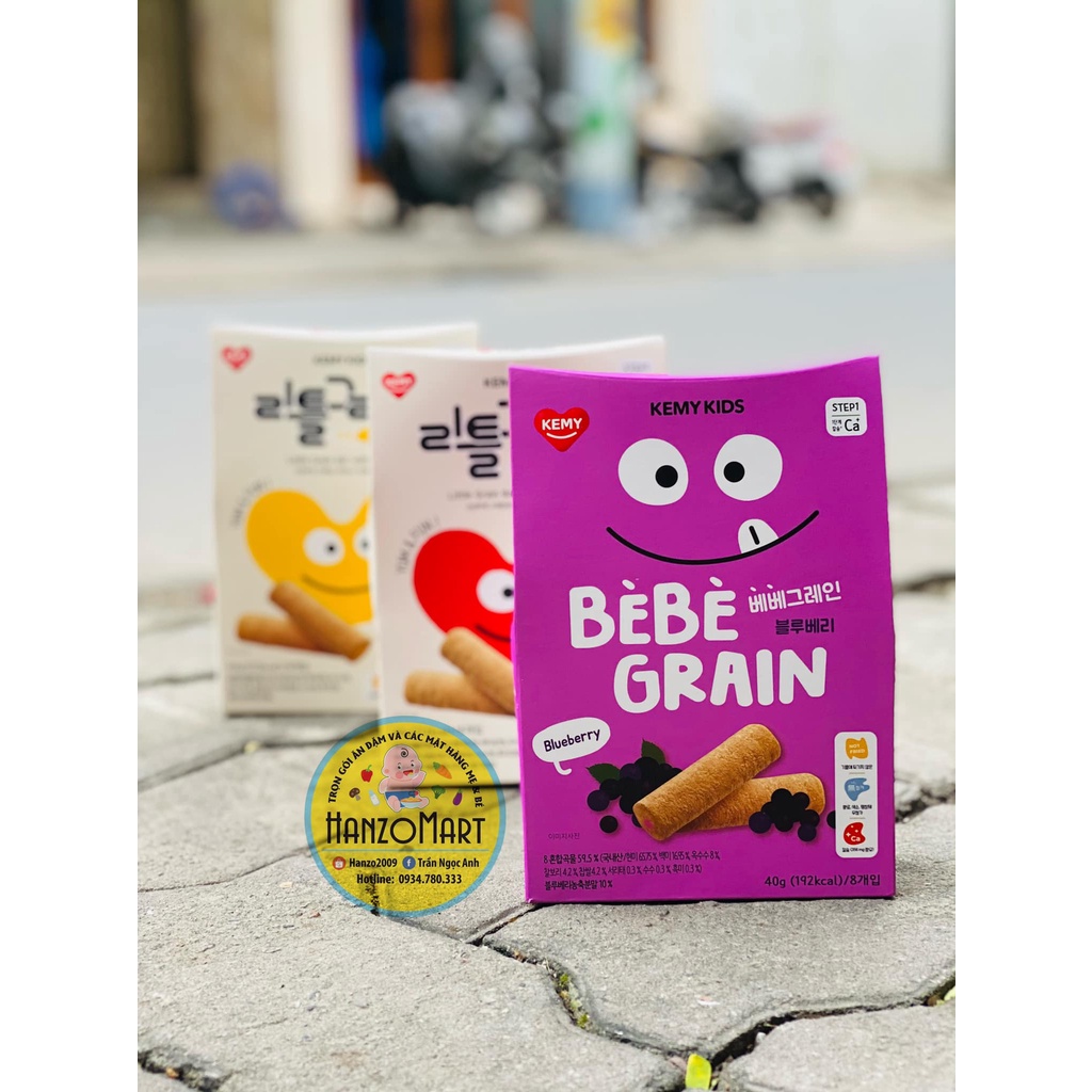 Bánh ăn dặm cho bé ngũ cốc ăn dặm KEMY Hàn Quốc (8 thanh)