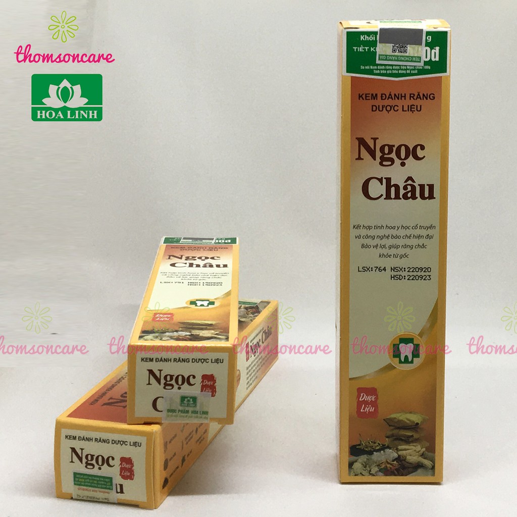 Kem đánh răng dược liệu Ngọc Châu 125g Chính hãng