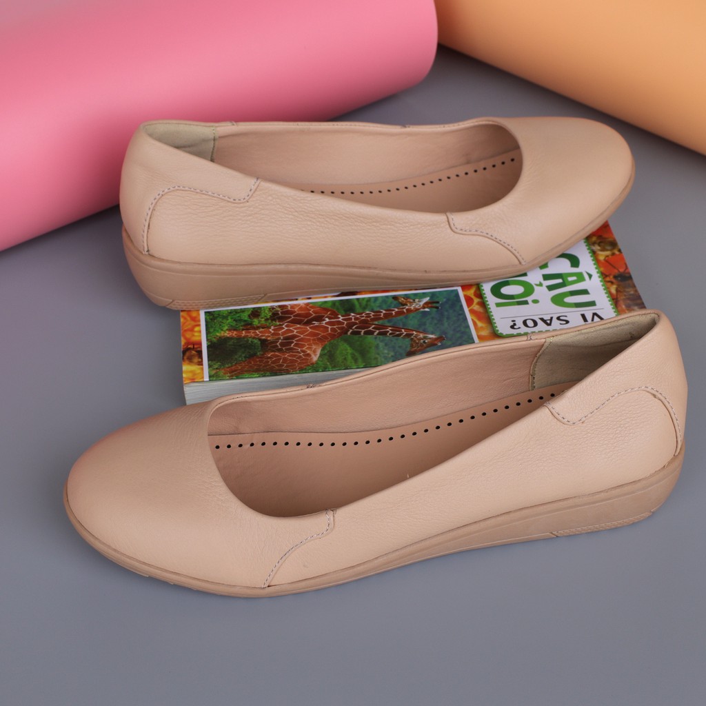 Giày đế xuồng da bò cao 3p - NeO3833