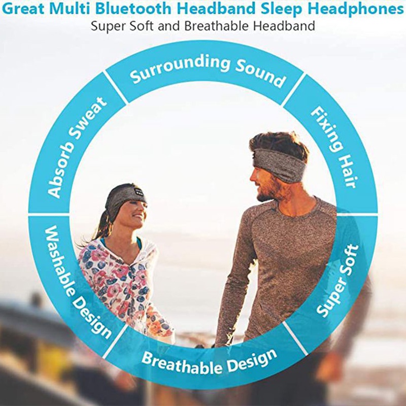 Tai Nghe Bluetooth 5.0 Không Dây Đeo Đầu Có Âm Thanh Lớn Khi Ngủ