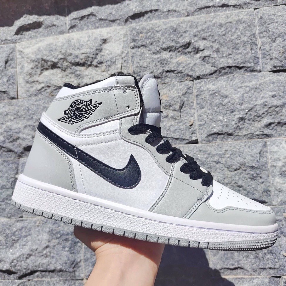 shopgiaykiencuongGiày cổ Cao Jd Ghi Xám, Giày Jordan JD1 Nam Nữ Full Box Hàng Đẹp nam nữ tặng dây