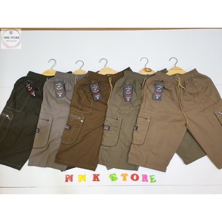 [HCM] Quần Short Kaki Nam Lụa Cong Túi Hộp Lưng Thun Co Giãn - From Rộng Trung Niên Có Túi Khóa Kéo NNK STORE