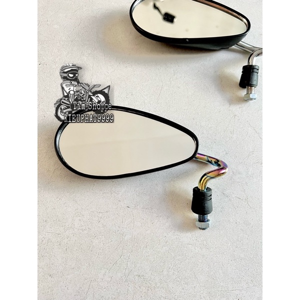 Kính Gương xe Máy CHân Cong mẫu giọt nước Giá 1 Cây