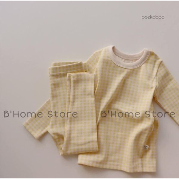 Set Đồ Peekaboo Xuân Hè Cho Bé  Chất Vải Mềm Mịn Co Giãn