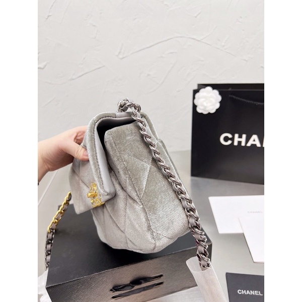 Túi xách Chánel 19 bag chất nhung hàng order xưởng