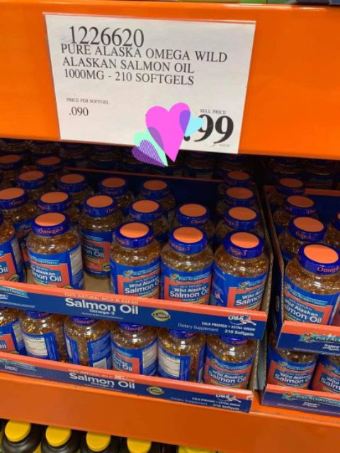 Viên uống Wild Alaskan Salmon Oil kèm bill Costco