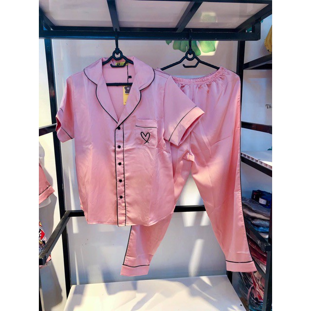 Đồ Bộ Pijama Satin Tay Ngắn Quần Dài Cao Cấp Bigsize XL Form 62-72KG | BigBuy360 - bigbuy360.vn