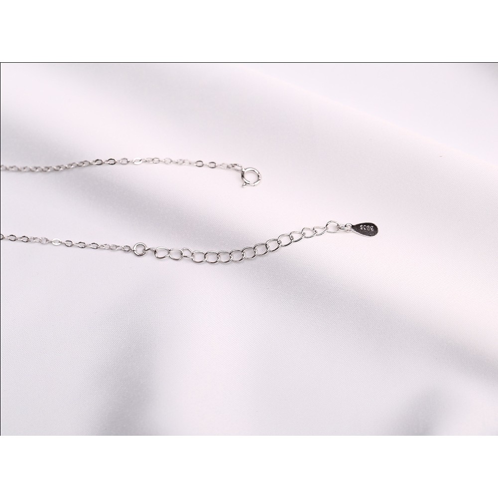 Dây chuyền mạ bạc 925 mặt cánh thiên thần thanh mảnh sang trọng cao cấp trang sức bạc CINLA DC011