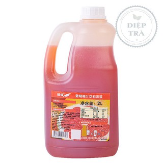 Siro bưởi hồng Gleen 2L (Làm trà trái cây bưởi đào/Trà chanh bưởi đào/Trà dâu bưởi hồng)