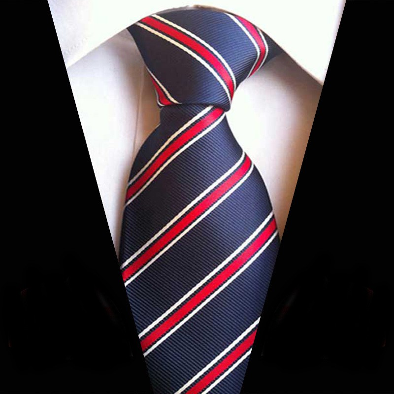 Cà Vạt Lụa 8CM Họa Tiết Sọc Thời Trang Cho Nam