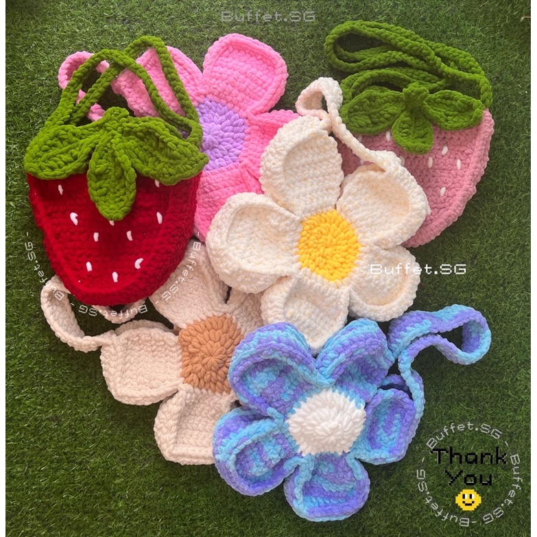 Túi Len Dâu Handmade Bloombag Strawberry 🍓