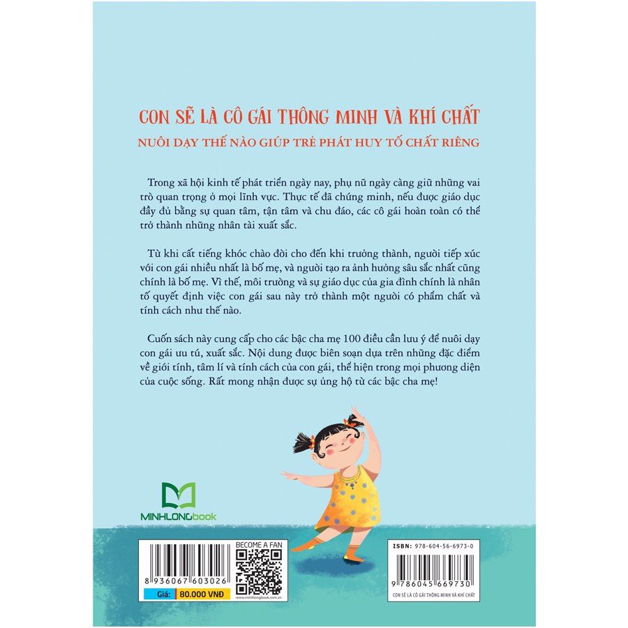 Sách - Con sẽ là cô gái thông minh và khí chất - Nuôi dạy thế nào giúp trẻ phát huy tố chất riêng - ML-MBE01-80k-8936067