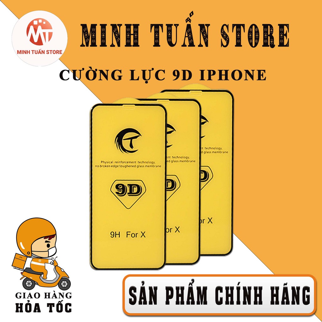 Cường Lực iPhone 9D Full Màn Hình Xịn Loại 1