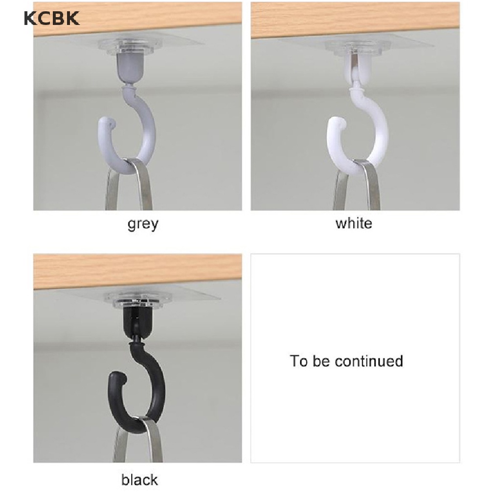 KC Ceiling Rotary Hook Strong Hook Household Multifunction Adhesive Hook Kitchen BK