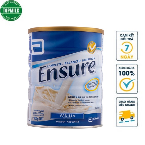 Sữa Ensure Úc hộp 850g