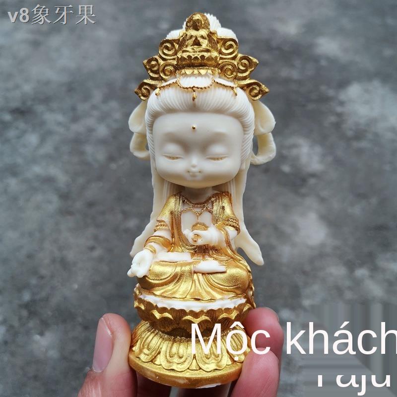 ♀Bồ tát Quan Âm miễn phí Phiên bản hoạt hình dễ thương làm bằng tay của hàng thủ công mỹ nghệ, đồ trang trí xe hơi, tượn