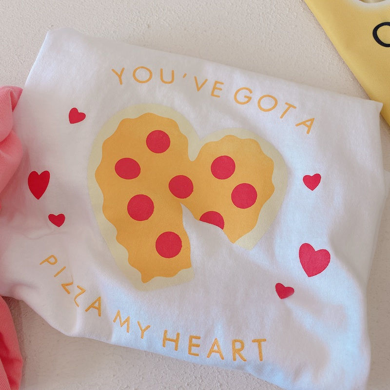 ❀❀Áo Thun Cotton Tay Lỡ Dáng Rộng In Họa Tiết Hoạt Hình Phong Cách Hàn Quốc Thời Trang Mùa Hè Dành Cho Bé Gái 2021