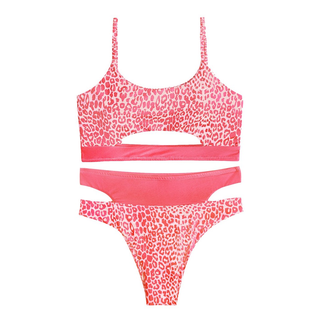 Đồ bơi BOLD BIKINI hai mảnh họa tiết da báo hồng | BigBuy360 - bigbuy360.vn