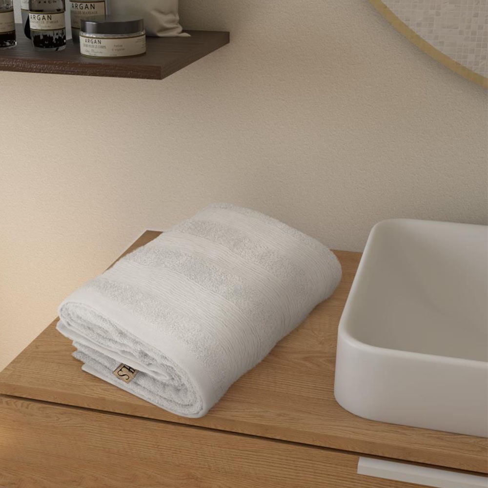 HomeBase HLS khăn tắm dày thấm hút cao chuẩn khách sạn 76x152 cm màu trắng Purl