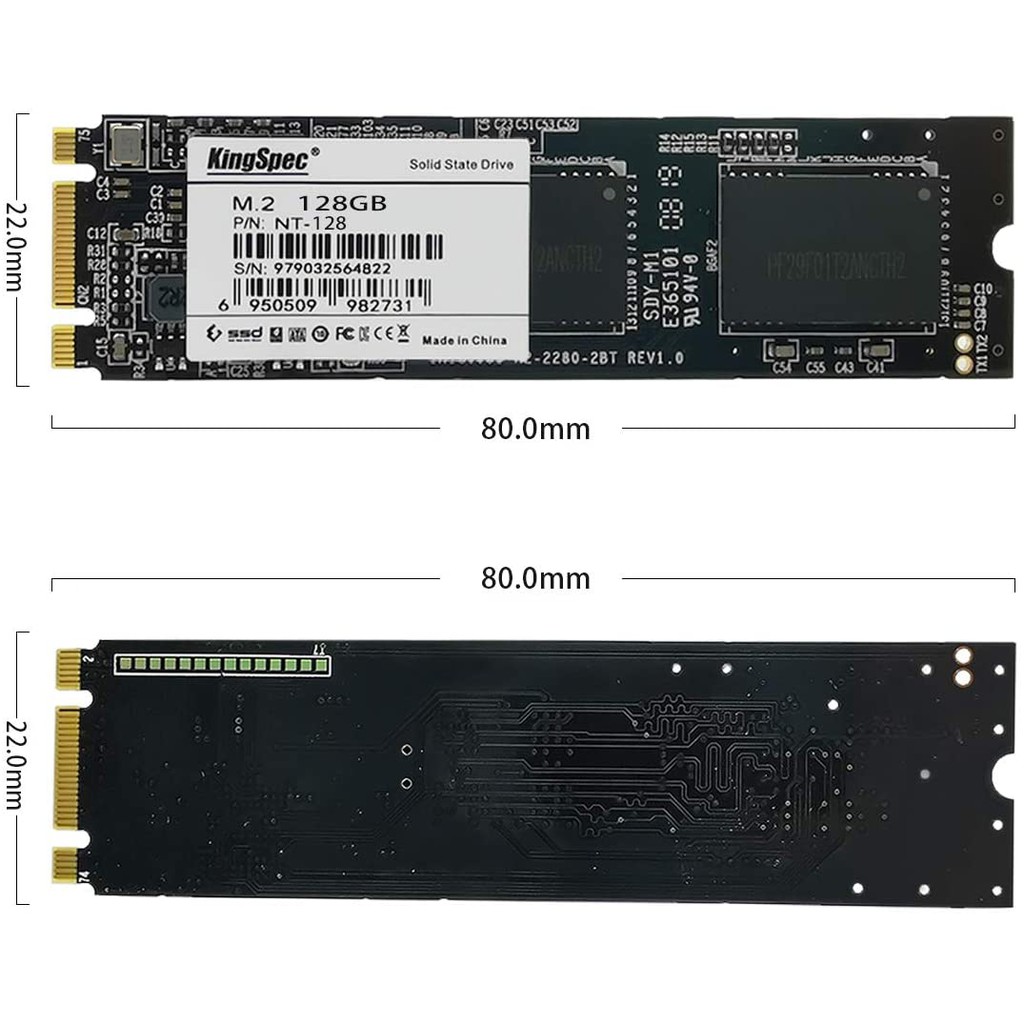 SSD M2 Kingspec 120GB,128GB,240GB,256GB Interface M2_NT 2280mm- Chính hãng | BigBuy360 - bigbuy360.vn