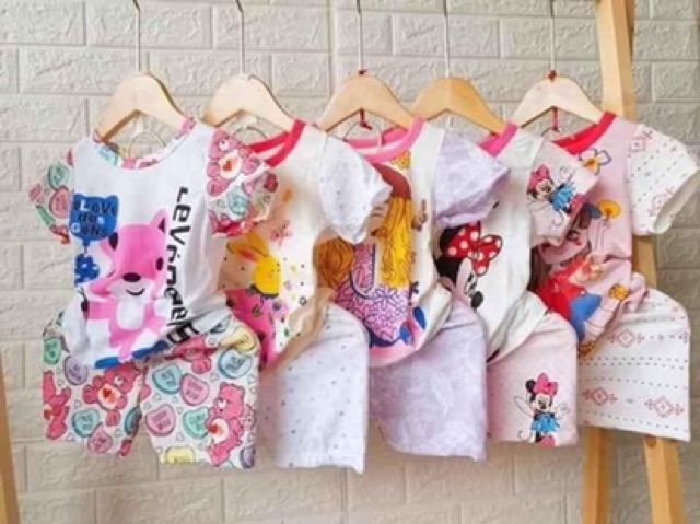❌Sale Sốc❌Combo 3 Bộ Cotton Cộc Tay Hoạt Hình Cho Bé Trai/Gái