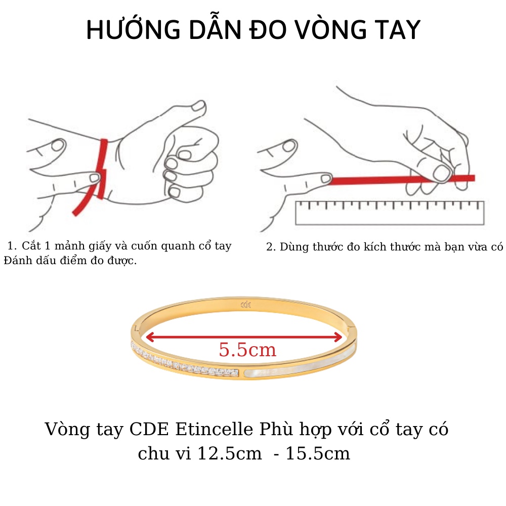 Vòng tay CDE Etincelle Gold Bracelet CDE20030