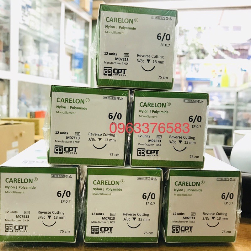 chỉ thẩm mỹ Carelon 6/0