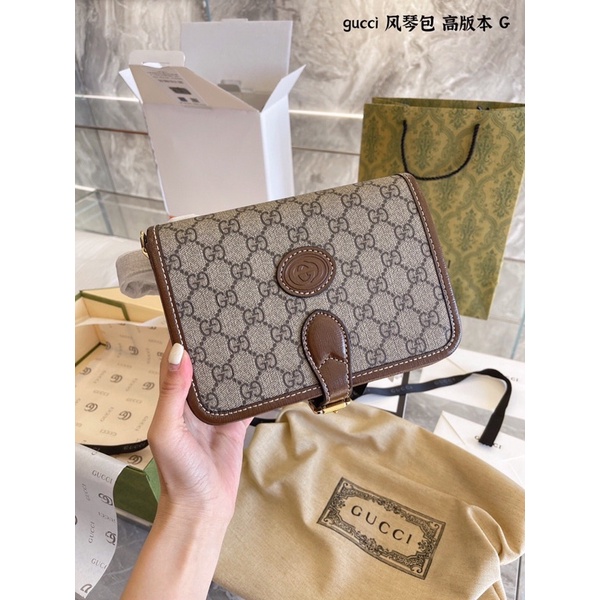 Túi đeo chéo nữ thương hiệu Gucci GG/GC Supreme Retro mẫu mới cao cấp da thật