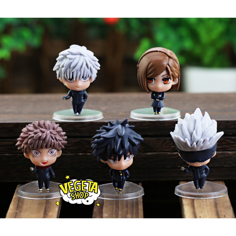 Mô hình Jujutsu Kaisen - Chú thuật hồi chiến - Set 5 nhân vật Itadori Megumi Fushiguro Kugisaki Satoru Gojo - Cao 5cm