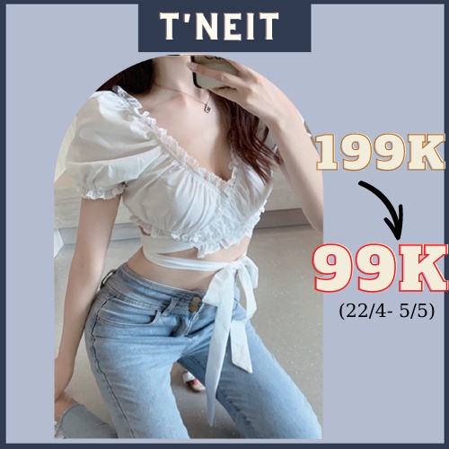 ÁO CROPTOP QUẢNG CHÂU BÈO DÂY QUẤN BỤNG DÀI XINH ĐẸP - AK0016 | steven.factory