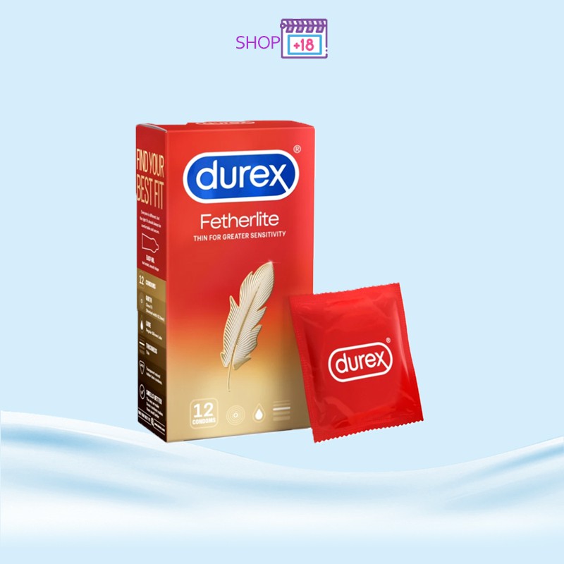 [Quà tặng miễn phí]Bao cao su Durex Fetherlite 12 bao