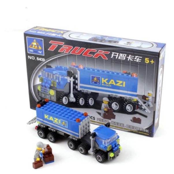 Xếp hình lê gô xe tải xanh