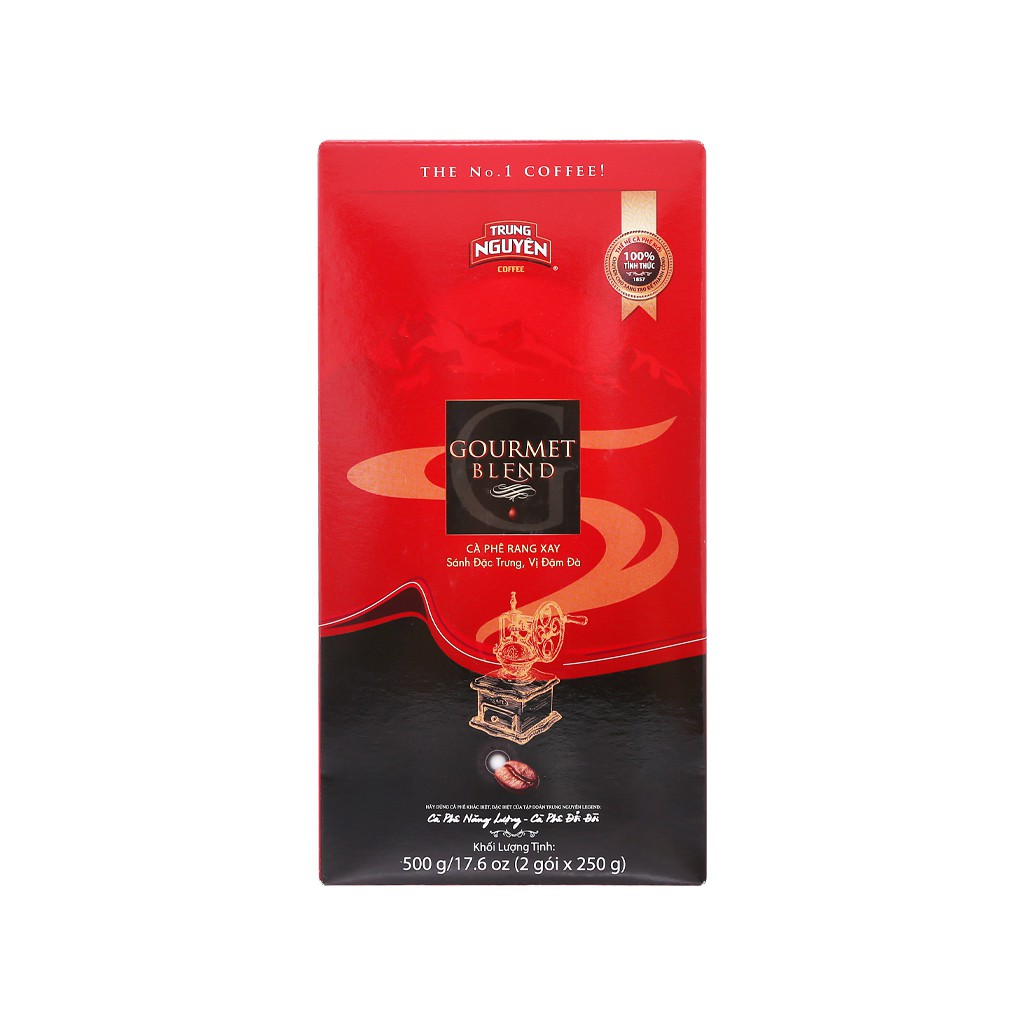 Cà phê rang xay Trung Nguyên - Gourmet Blend 500gr ( bánh xe)