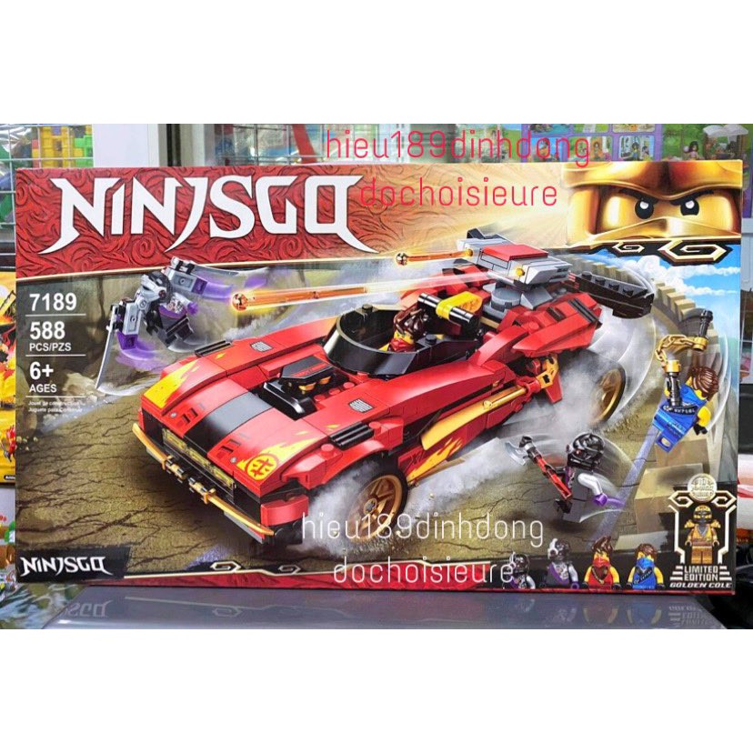 Lắp ráp xếp hình Lego Ninjago 71737 , 7189 : X-1 Ninja Charger - SIêu xe chiến đấu của KAI 588 mảnh