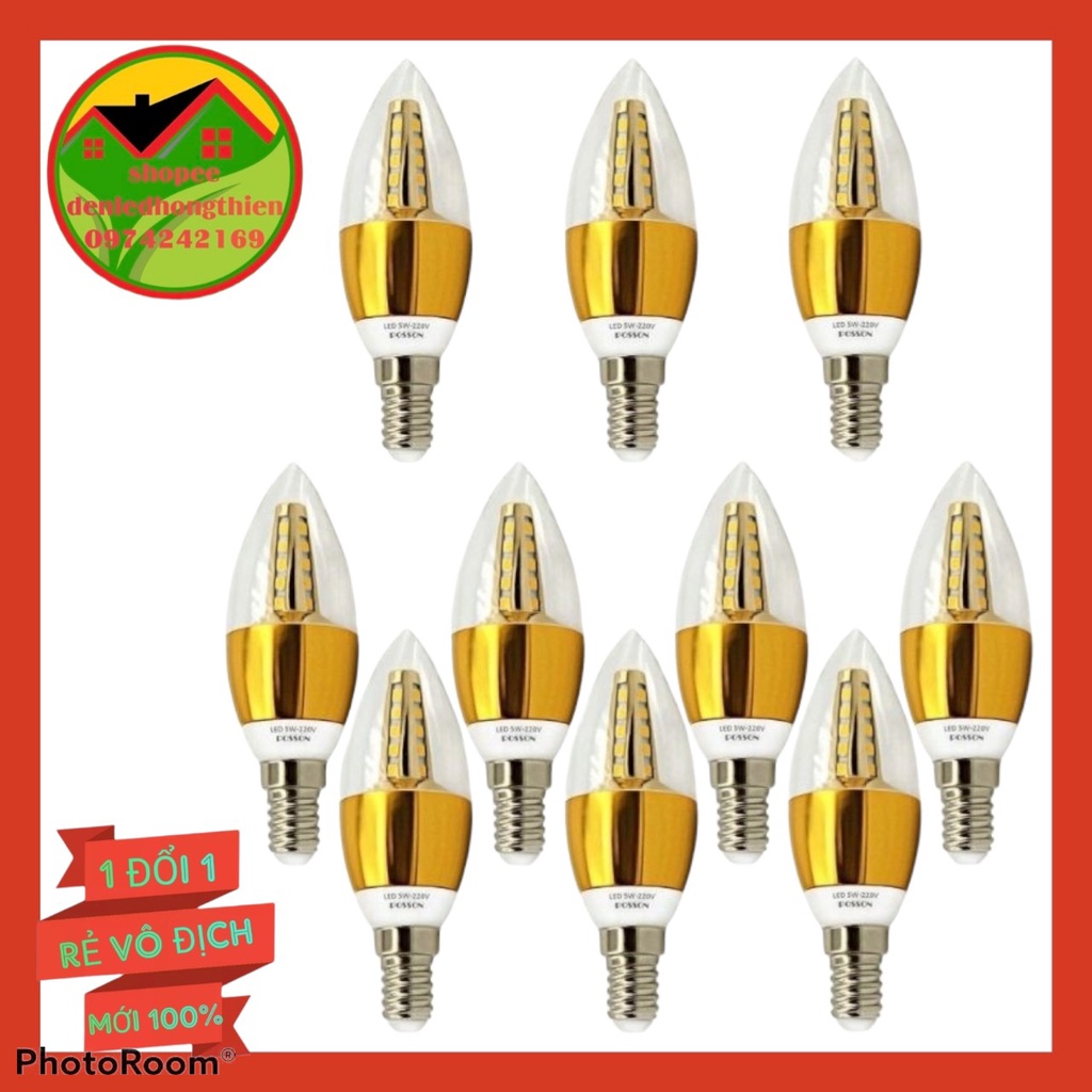 BÓNG ĐÈN NẾN (Quả Nhót)5w DÙNG CHO ĐÈN CHÙM ĐUÔI E14 VÀ E27