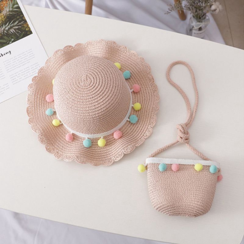 Túi xách / Nón cối rộng vành phong cách thời trang cho bé gái dễ thương