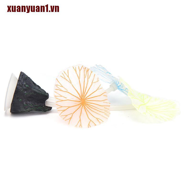 [XUANYUAN1] Đèn Phản Quang San Hô Hình Nấm Lá Sen / Lá Sen Trang Trí Bể Cá