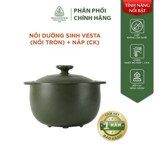 Nồi sứ dưỡng sinh Minh Long Vesta 0.85L dùng cho bếp ga, hồng ngoại, sứ đẹp cao cấp, thực phẩm chín sâu và đều