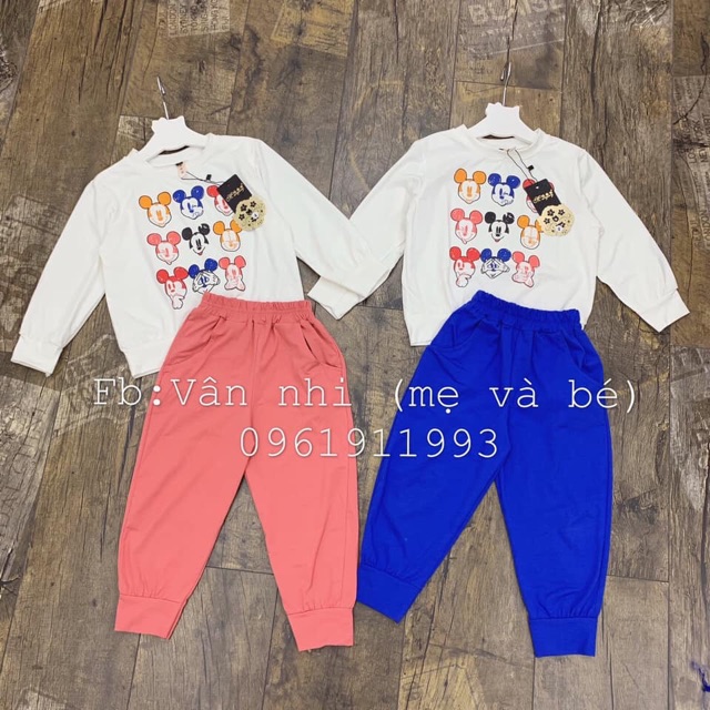 Set pull thể thao mickeyy cho bé trai/ bé gái