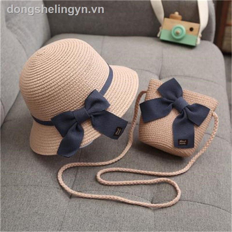Nón Vành Đan Cói Thời Trang Xuân Hè Mới Cho Bé Gái