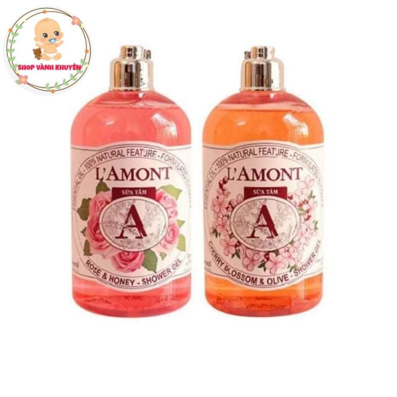 Sữa Tắm LAmont En Provence Hương Hoa Hồng và Hoa Anh Đào - 500ml/1000ml chai