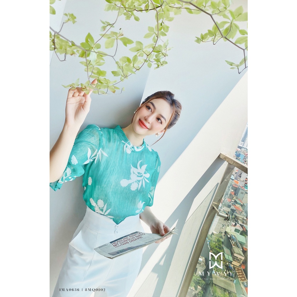 Quần Tây Nữ MY WAY Dáng Baggy Đai Cắt Chữ V Cách Điệu Độc Đáo 8MQ0102