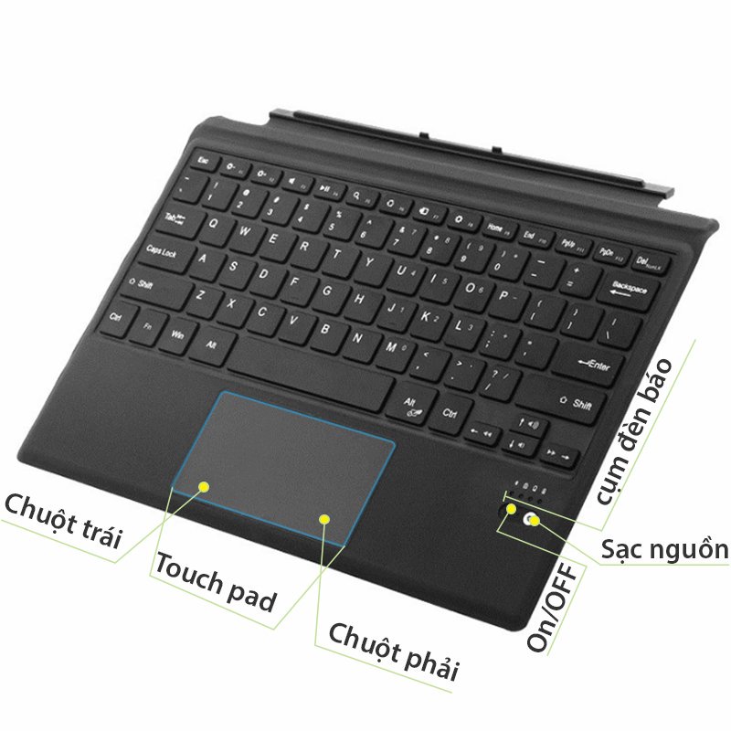 Bàn Phím Surface Bluetooth pro 3.4.5.6.7